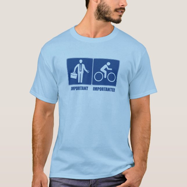 T-shirt Le travail est important, le vélo est plus importa (Devant)