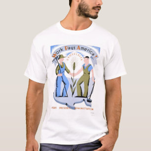 T-shirt Le travail paye l'Amérique WPA 1939