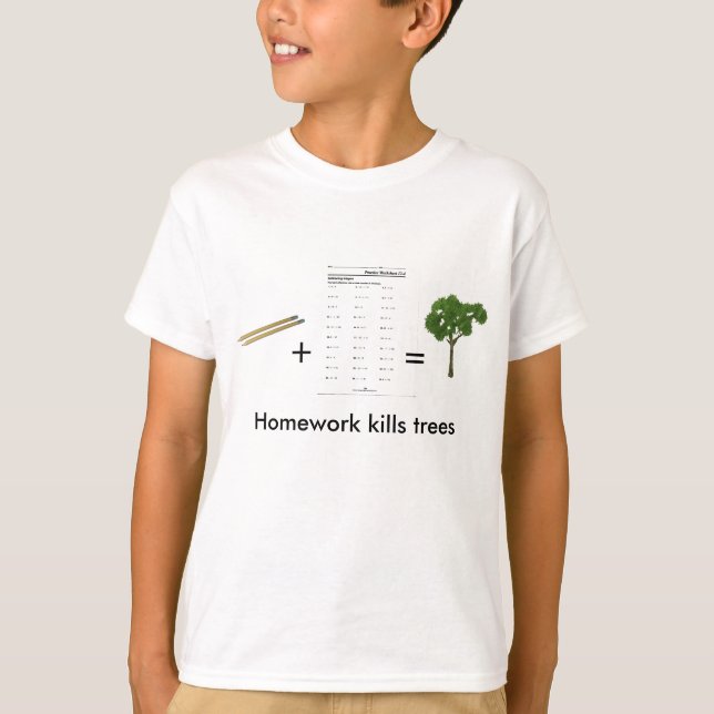 T-shirt Le travail tue des arbres (Devant)