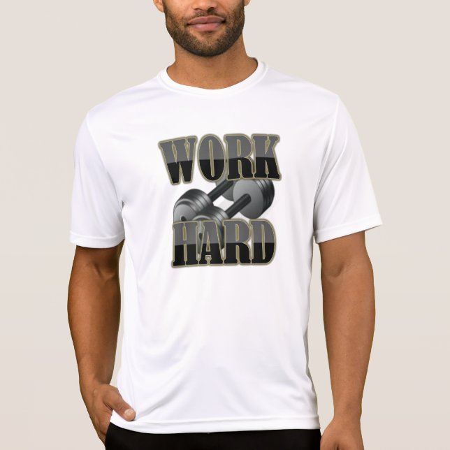 T-shirt Le travailler dur, jouent une chemise plus dure de (Devant)