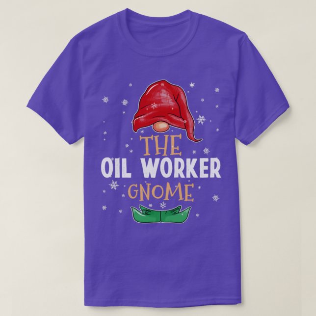 T-shirt Le travailleur pétrolier Gnome Family Correspondan (Design devant)