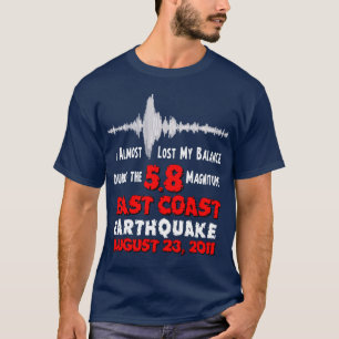 T-shirt Le tremblement de terre de Côte Est