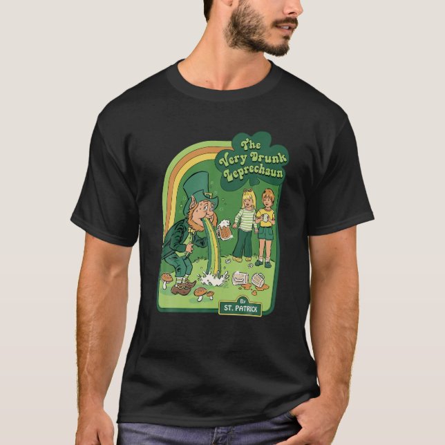 T-shirt Le très ivre Leprechaun St Patrick's Day Happy P (Devant)