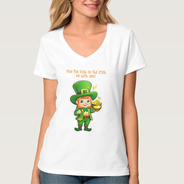 T-shirt Le trésor de Lucky Leprechaun (Devant)