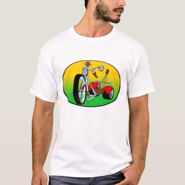 T-shirt le tricycle de tricycle était souteneur couperet (Devant)