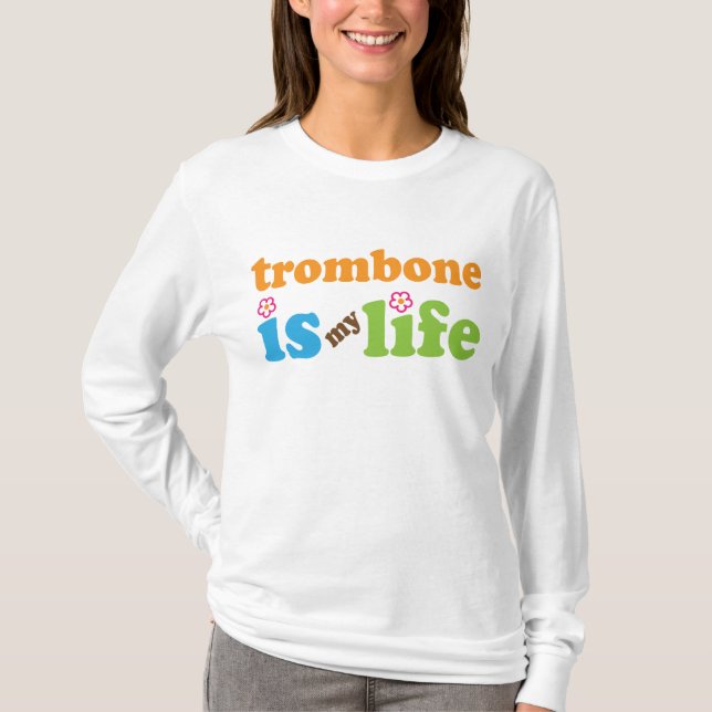 T-shirt Le trombone mignon est ma vie (Devant)
