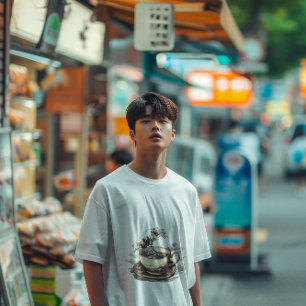 T-shirt Le tsunami de la caféine : la grande vague de café