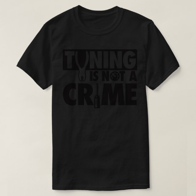 T-shirt Le tuning n'est pas un crime (Design devant)