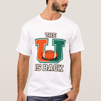 T-shirt Le U Est De Retour Orange et Vert Football Univers