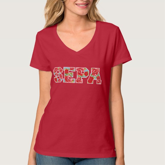T-shirt Le V-Cou SEPA s'est levé (Devant)