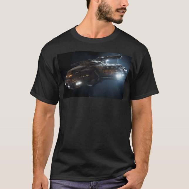 T-shirt Le vaisseau spatial contre les étoiles (Devant)