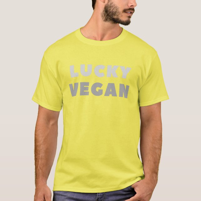 T-shirt Le Vegan chanceux (Devant)