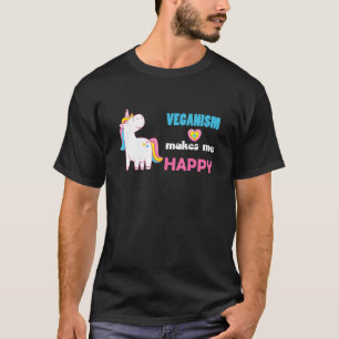 T-shirt Le Veganisme Me Rend Heureux, Dit Une Idée Unicorn