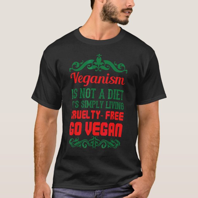 T-shirt Le véganisme n'est pas un régime, c'est simplement (Devant)