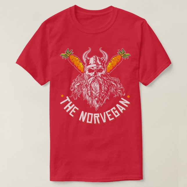 T-shirt Le Végétar Norvegan, Végétan Viking Carrot Norseme (Design devant)