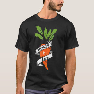 T-shirt Le végétarisme est amour Végétarien Végétarien Ve