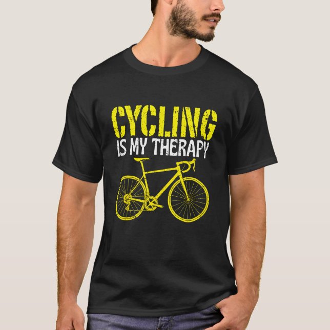 T-shirt le vélo est ma thérapie (Devant)