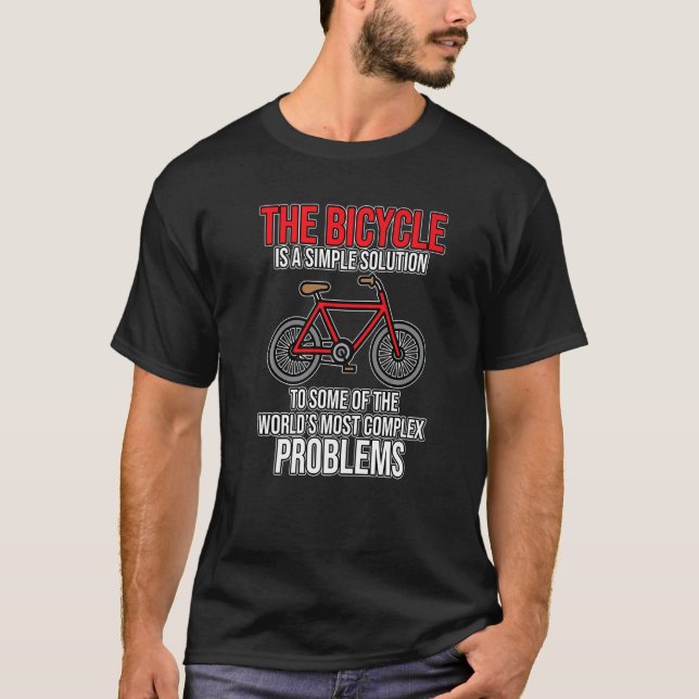 T-shirt Le Vélo Est Une Solution Vélo vélo vélo équitation (Devant)