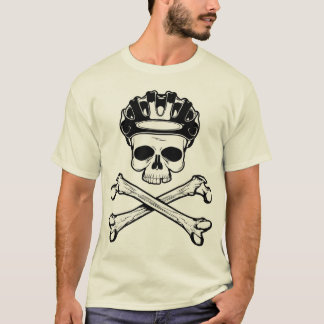 T-shirt Le vélo ou meurent - vélo et os croisés