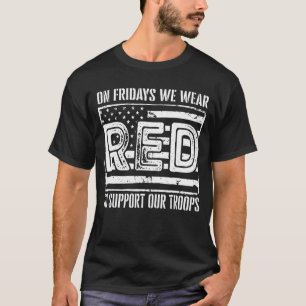 T-shirt Le Vendredi, Nous Portons Du Rouge Pour Soutenir N