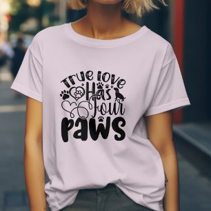 T-shirt Le véritable amour a quatre pattes