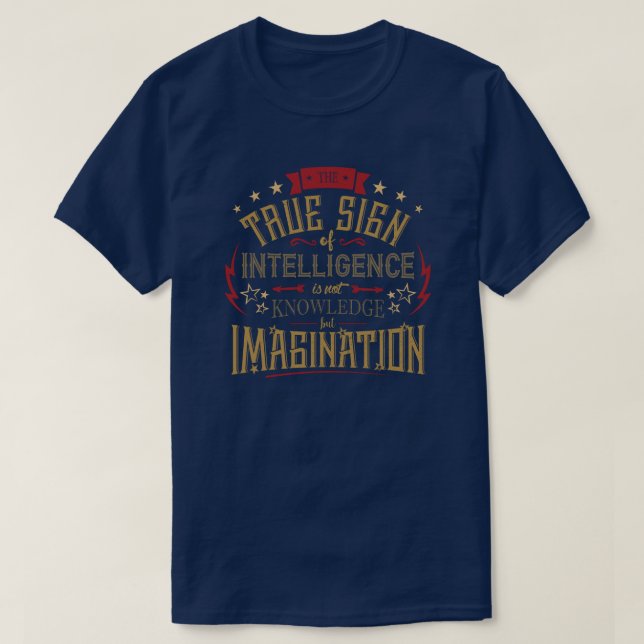 T-shirt Le Véritable Signe De Citation Du Renseignement (Design devant)