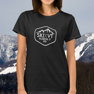 T-shirt Le Vermont Killington de ski Stowe Okemo Sugarbush