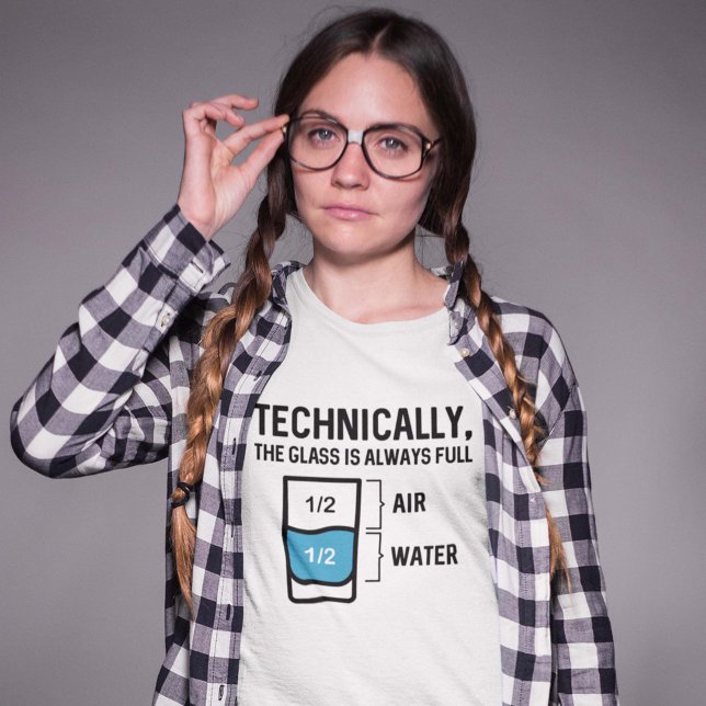 T-shirt Le Verre Est Toujours Plein (Créateur téléchargé)