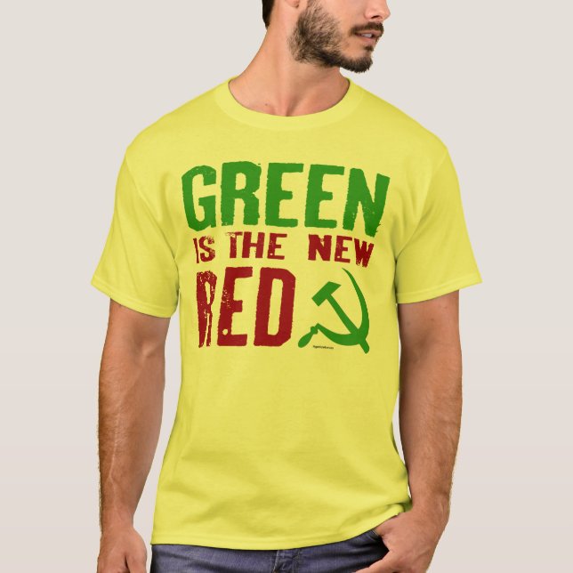 T-shirt Le vert est les nouvelles chemises rouges (Devant)