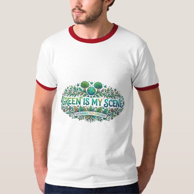 T-shirt Le vert est ma scène. (Devant)