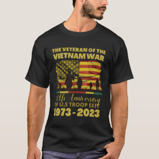 T-shirt Le Vétéran De La Guerre Du Vietnam 50E Anniversair