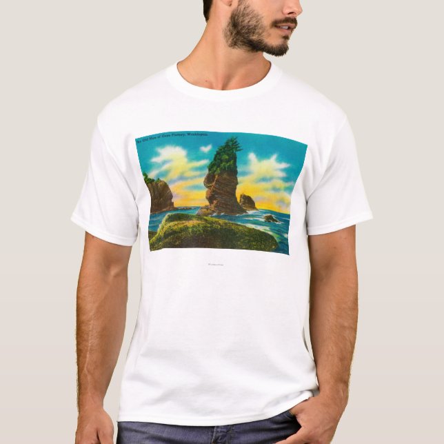 T-shirt Le vieil homme de la flatterie de cap, WA (Devant)