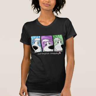 T-shirt Le vieux chien de berger anglais fait face au