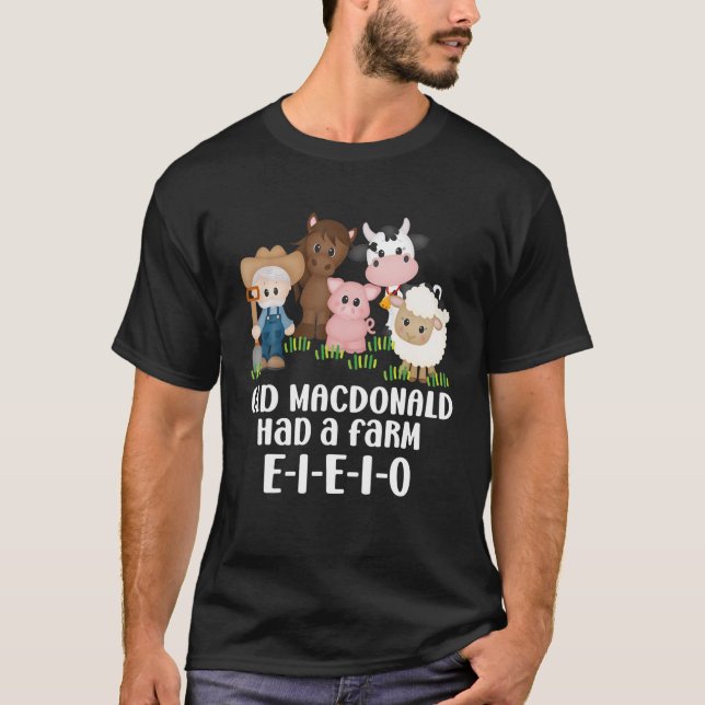 T-shirt Le Vieux Macdonald Avait Une Chanson De Nursery E- (Devant)