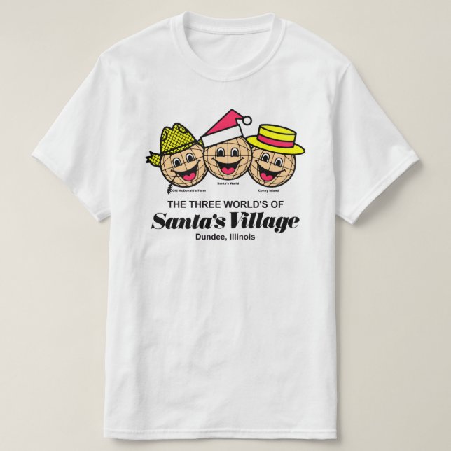 T-shirt Le Village de Père Noël des Trois Mondes, Dundee,  (Design devant)