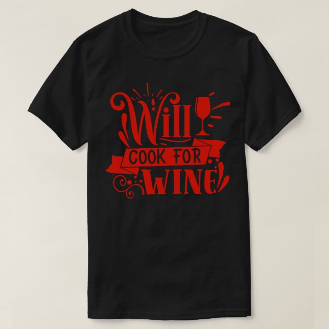 T-shirt Le Vin Cuisinera Pour Le Cadeau Vin Pour Les Amate (Design devant)