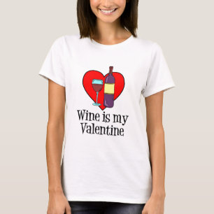 T-shirt Le Vin Est Mon Design Amusant Valentin