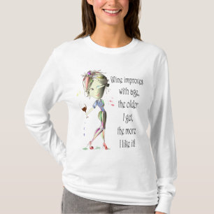 T-shirt Le vin s'améliore avec l'âge, cadeaux