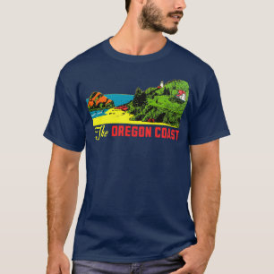 T-shirt Le Vintage voyage de la côte de l'Oregon