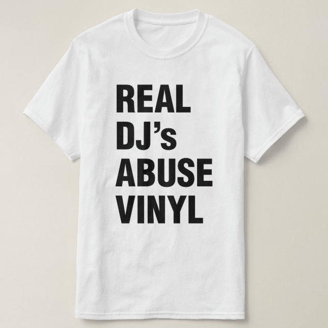 T-SHIRT LE VINYLE DE LA VIOLENCE DE VÉRITABLE DJ (Design devant)