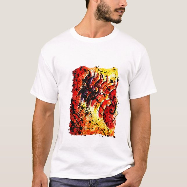 T-shirt le violon rouge (Devant)