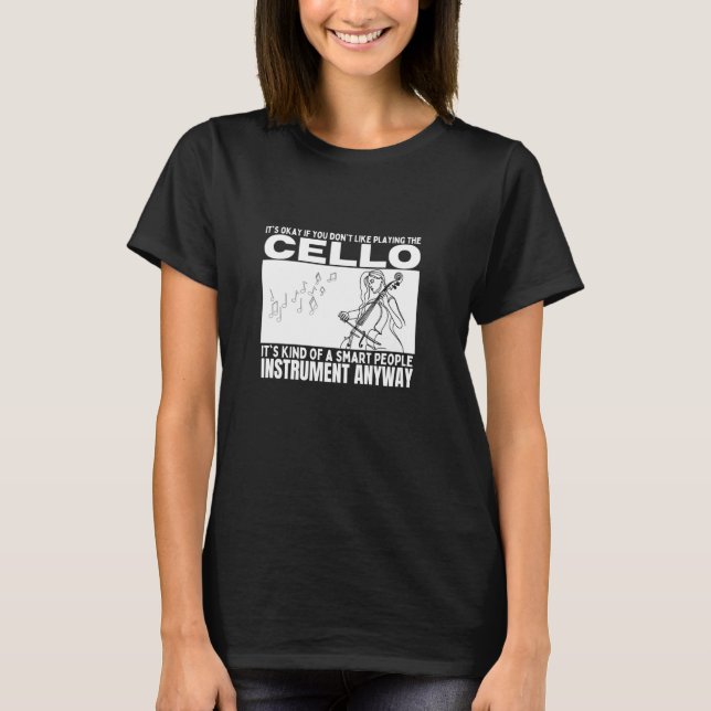 T-shirt Le violoncelle est pour les gens intelligents Cell (Devant)