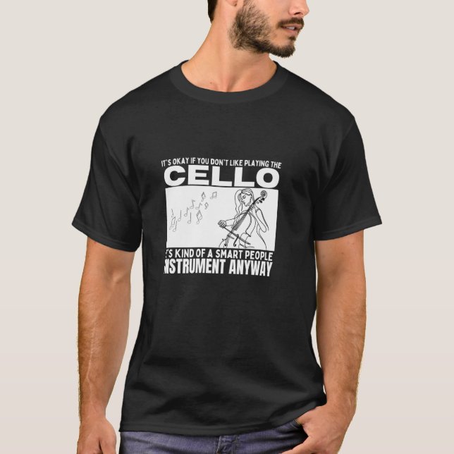 T-shirt Le violoncelle est pour les gens intelligents Cell (Devant)