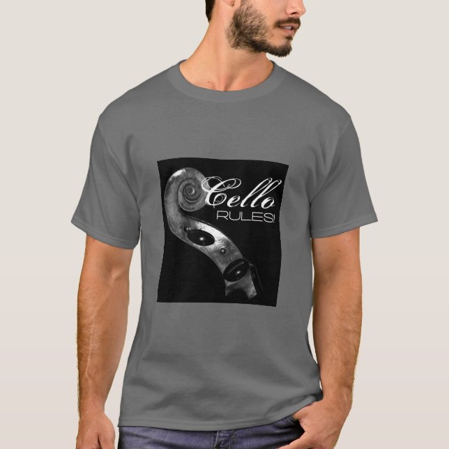 T-shirt Le violoncelle ordonne grand - argent/noir (Devant)