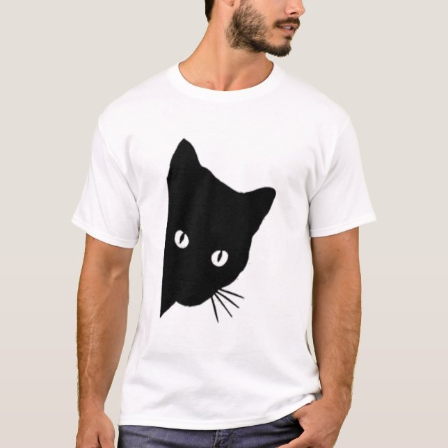 T-shirt Le visage de Chat Noir qui pend, le regard d'un Bo (Devant)