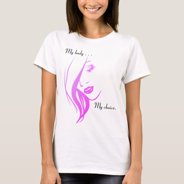 T-shirt Le visage de la femme Pro-Choice (Devant)