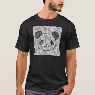 T-shirt Le visage de l'ours de Panda sur le Motif de la va