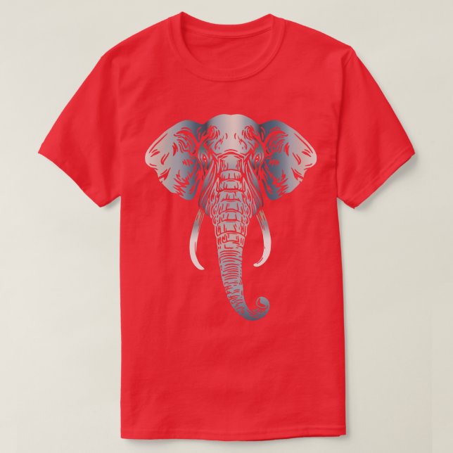 T-shirt Le visage des éléphants africains (Design devant)