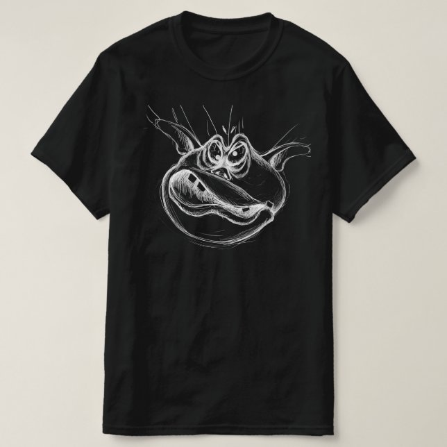 T-shirt Le visage du monstre (Design devant)