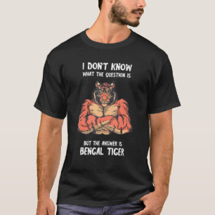 T-shirt Le visage du tigre du Bengale Je ne connais pas l'